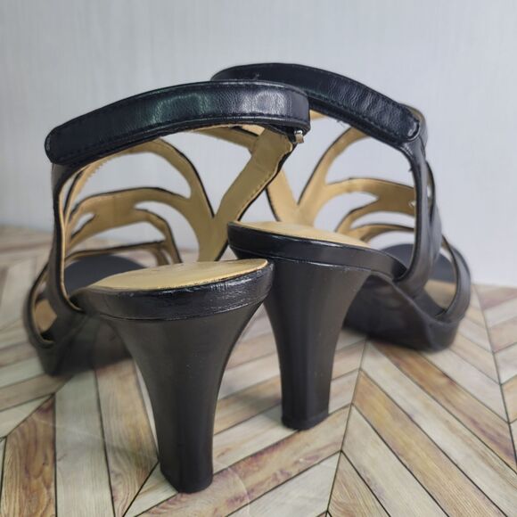 Size 8M Dianna Style Strappy Slip-back Heel Open Toe - Picture 2 of 7